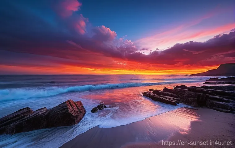 선셋포인트 스카이 뷰 - **Prompt 1: "Symphony of Twilight on Ancient Shores"**
    A breathtaking, photorealistic wide-angle...